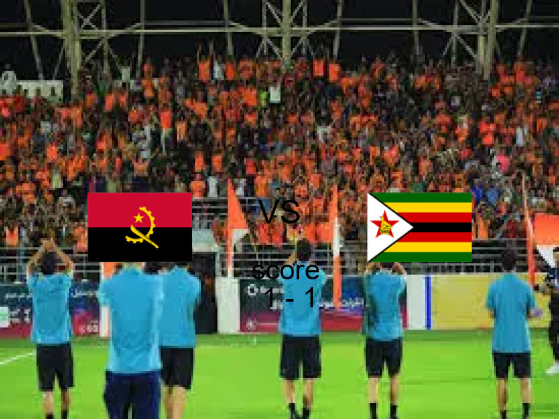 انتهت المباراة بين أنجـــــولا و زيمبابوي بالتعادل بنتيجة 1 - 1 في بطولة كأس الأمم الأفريقية.