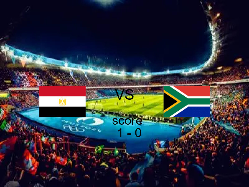 فاز فريق مصر على فريق جنوب أفريقيا بنتيجة 1 - 0 في بطولة كأس الأمم الأفريقية.