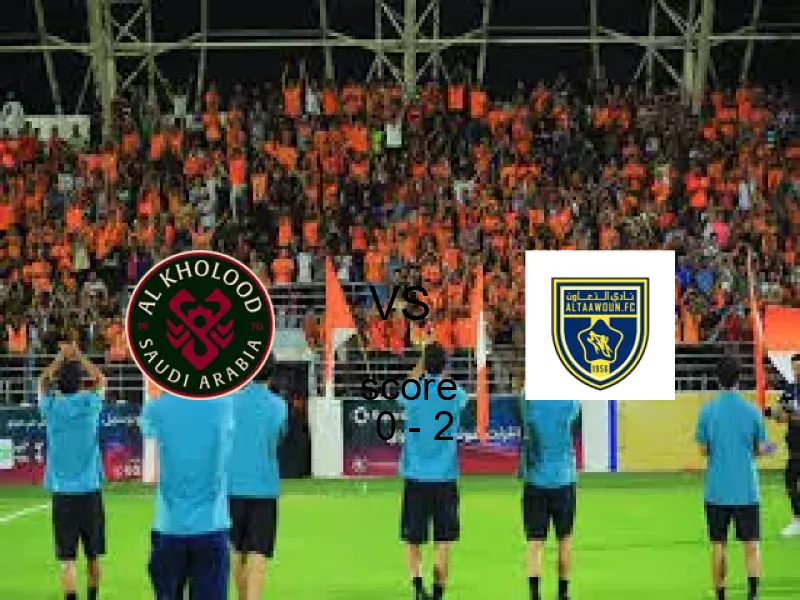  الخلود يخسر من فريق التعاون بنتيجة 0 - 2 في بطولة الدوري السعودي.