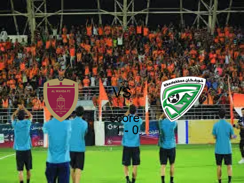 فوز فريق الوحـــدة على خورفكان بنتيجة 1 - 0 في بطولة الدوري الإماراتي.