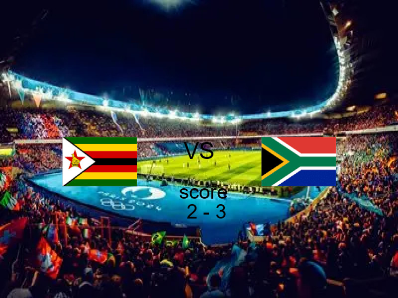  فريق جنوب أفريقيا يهزم زيمبابوي بنتيجة 2 - 3 في بطولة كأس الأمم الأفريقية.