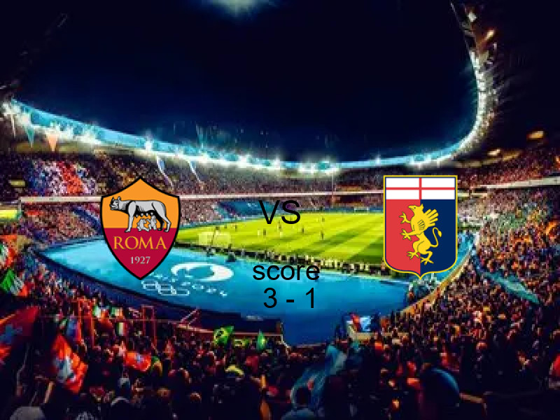 فاز فريق روما على فريق جنوى بنتيجة 3 - 1 في بطولة الدوري الإيطالي.