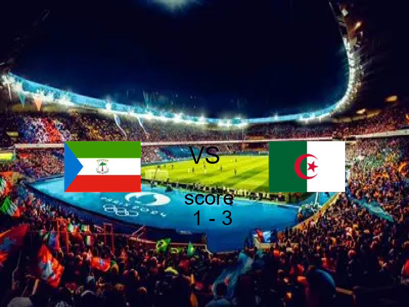  فريق الجزائر يهزم غينيا الاستوائية بنتيجة 1 - 3 في بطولة كأس الأمم الأفريقية.
