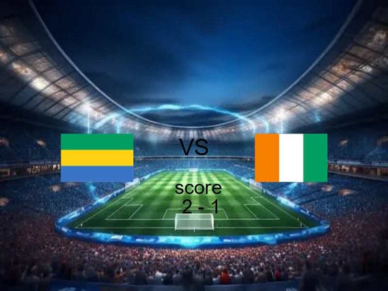 فاز فريق الجابون على فريق كوت ديفوار بنتيجة 2 - 1 في بطولة كأس الأمم الأفريقية.