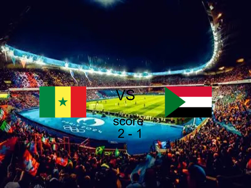 فوز فريق السنغال على السودان بنتيجة 2 - 1 في بطولة كأس الأمم الأفريقية.