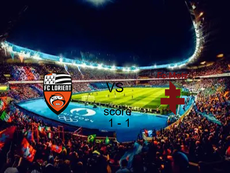 لوريان و ميتز يتعادلان بنتيجة 1 - 1 في بطولة الدوري الفرنسي.