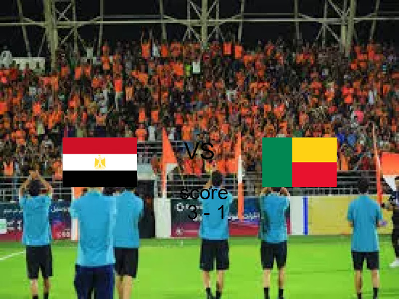 فاز فريق مصر على فريق بنين بنتيجة 3 - 1 في بطولة كأس الأمم الأفريقية.