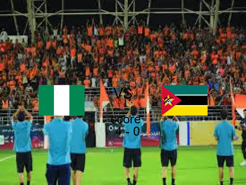 فوز فريق نيجيريا على موزمبيق بنتيجة 4 - 0 في بطولة كأس الأمم الأفريقية.