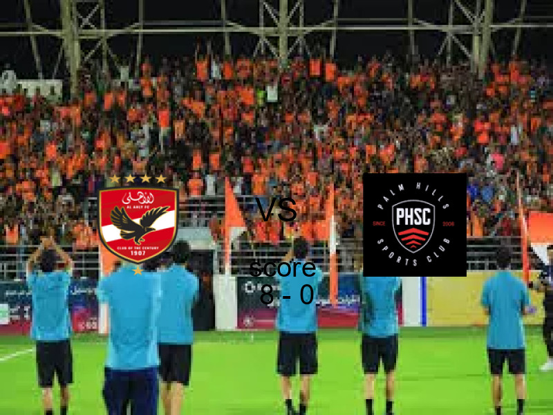 فاز فريق الأهلي على فريق بالم هيلز بنتيجة 8 - 0 في بطولة الدوري المصري الممتاز - سيدات.