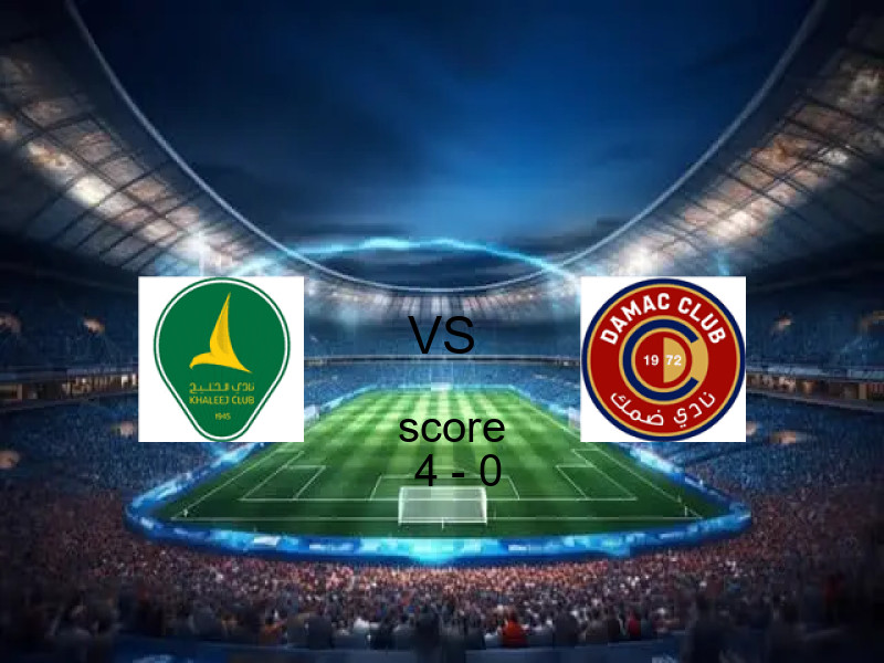 فوز فريق الخليج على ضمك بنتيجة 4 - 0 في بطولة الدوري السعودي.