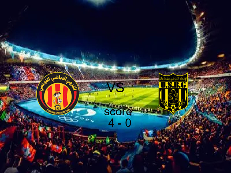 فاز فريق الترجى الرياضي على فريق إتحاد بن قردان بنتيجة 4 - 0 في بطولة الدوري التونسي.