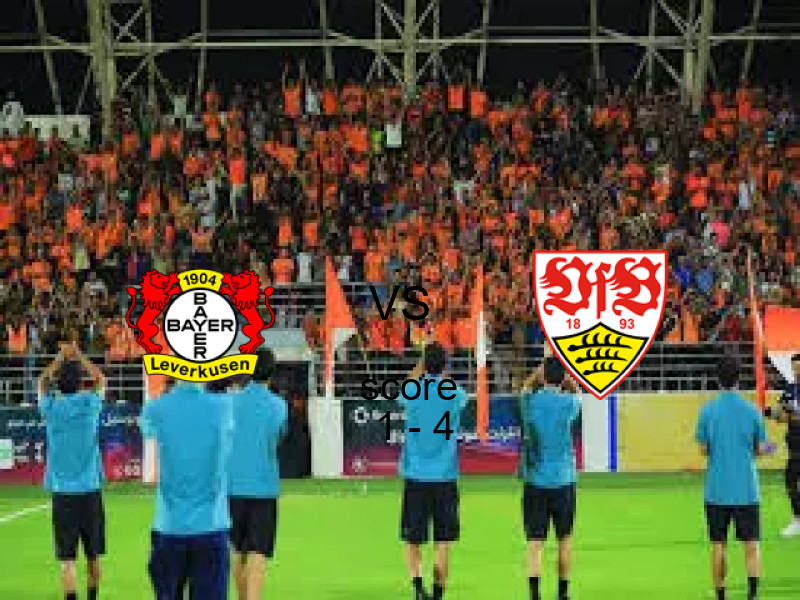  فريق شتوتجارت يفوز على  باير ليفركوزن بنتيجة 1 - 4 في بطولة الدوري الألماني.