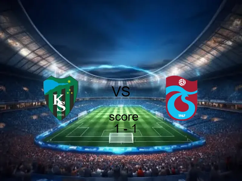 كوجالي سبور و طرابزون سبور يتعادلان بنتيجة 1 - 1 في بطولة الدوري التركي.