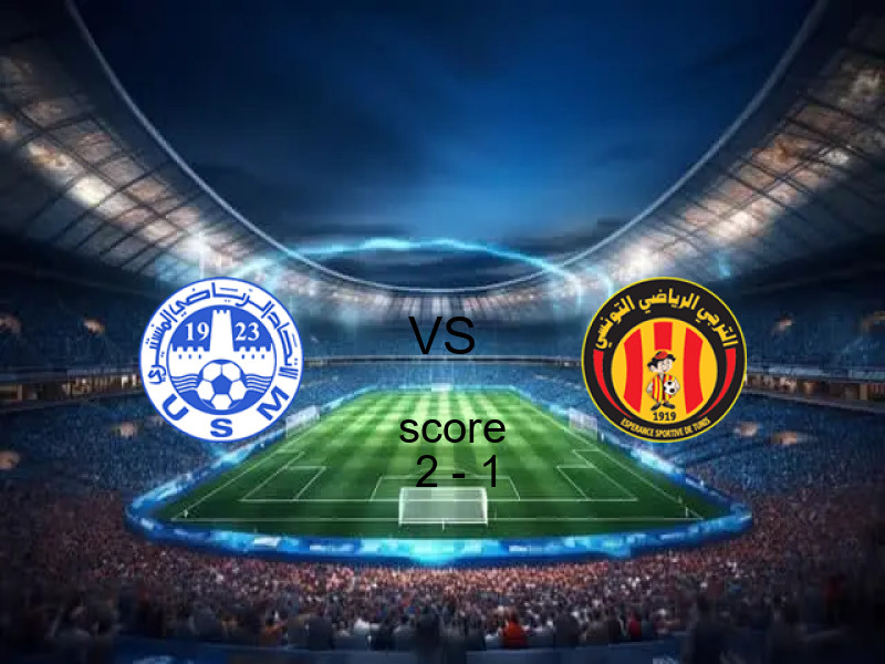 فوز فريق الإتحاد المنستيري على الترجى الرياضي بنتيجة 2 - 1 في بطولة الدوري التونسي.