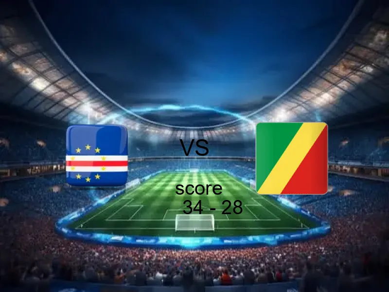 فوز فريق كاب فيردي على الكونغو برازافيل بنتيجة 34 - 28 في بطولة بطولة أفريقيا لكرة اليد.