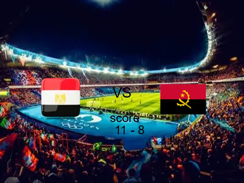 فاز فريق مصر على فريق انجولا بنتيجة 11 - 8 في بطولة بطولة أفريقيا لكرة اليد.