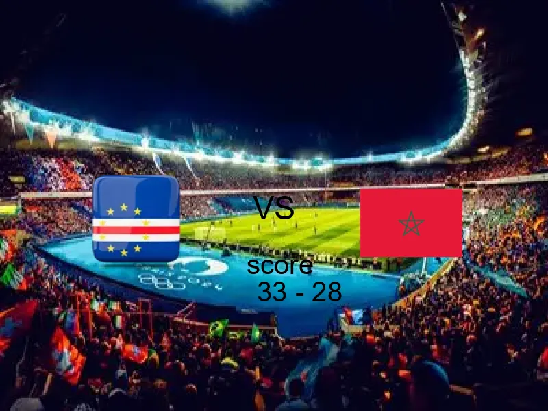 فريق كاب فيردي يسحق المغرب بنتيجة 33 - 28 في بطولة بطولة أفريقيا لكرة اليد.