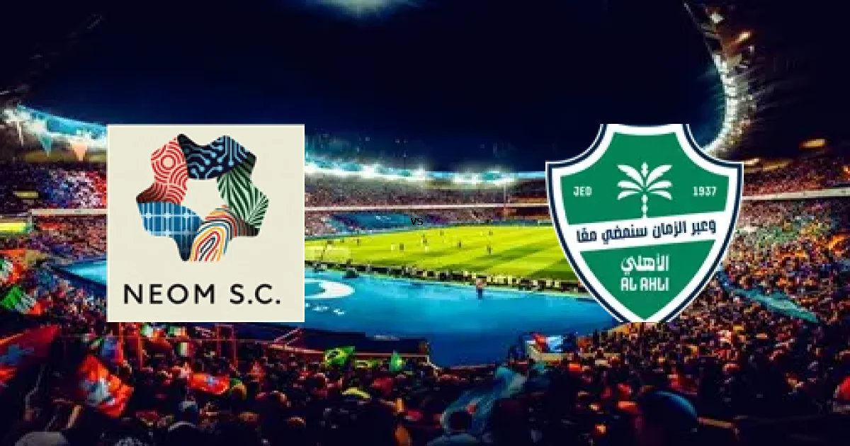 الدوري السعودي: موعد مواجهة نادي نيوم ضد أهلي جدة 24 يناير 2026 والتشكيل المتوقع
