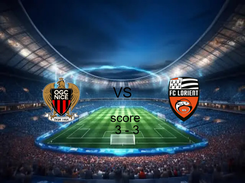 تعادل نيس ولوريان بنتيجة 3 - 3 في الدوري الفرنسي 22 فبراير 2026