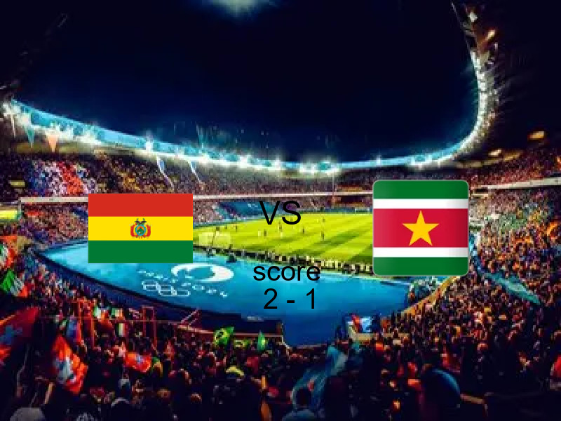 نتيجة بوليفيا وسورينام في ملحق تصفيات كأس العالم 27 مارس 2026 - فوز بوليفيا بنتيجة 2 - 1