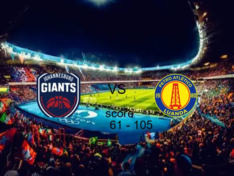 نتيجة جاينتس وبترو دي في الدوري الأفريقي لكرة السلة 05 أبريل 2026 - فوز بترو دي بنتيجة 61 - 105