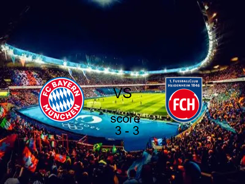 نتيجة مباراة ميونيخ وهايدنهايم اليوم 02 مايو 2026 | تعادل 3 - 3 في الدوري الألماني