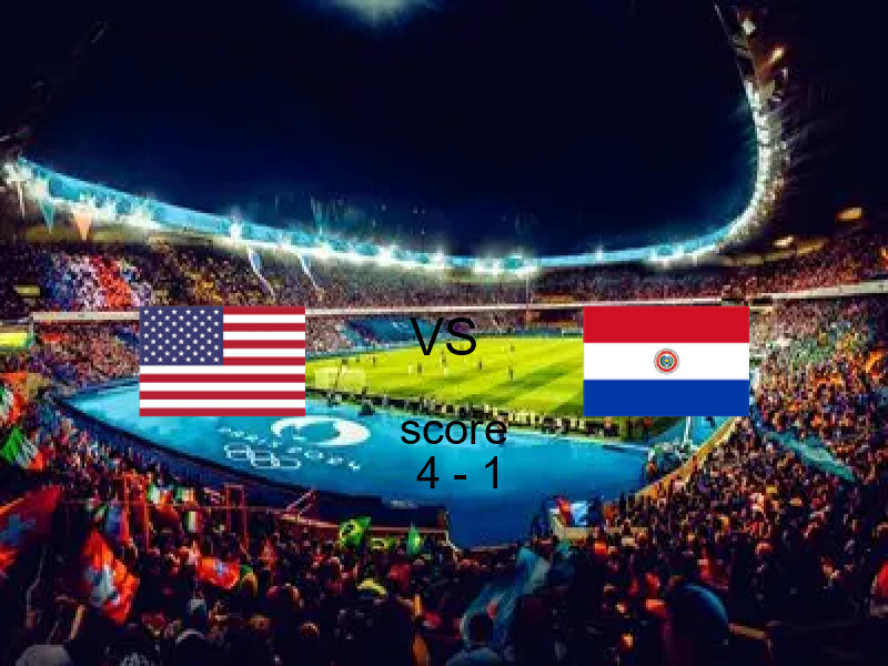 أمريكا تكتسح باراجواي 4-1 اليوم 13 يونيو 2026 |  في كأس العالم