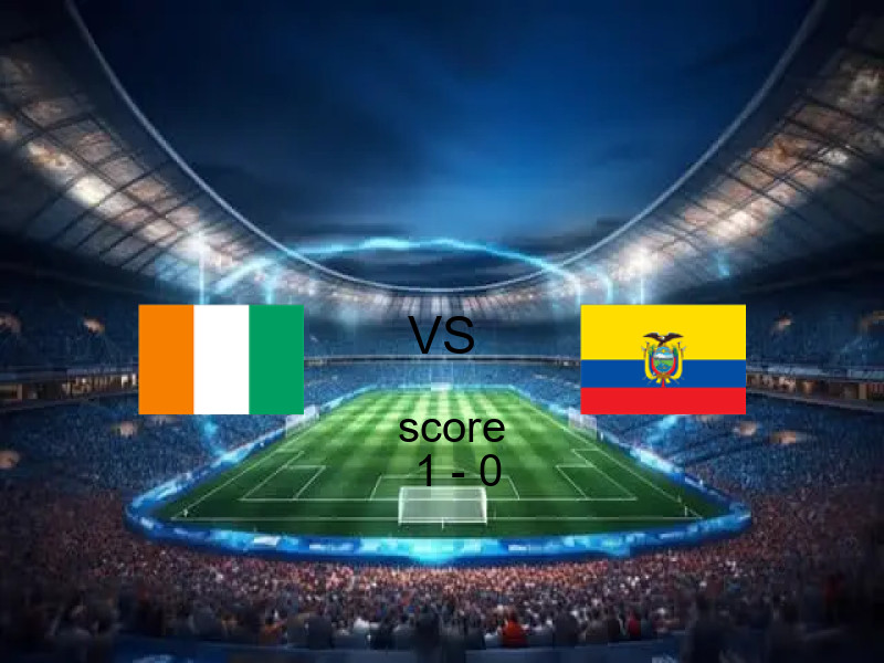 كوت ديفوار تفوز. على إكوادور اليوم 15 يونيو 2026 | بنتيجة 1 - 0 في كأس العالم